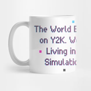 y2k, y2k aesthetic, cyber y2k, y2k designs, simulation theory Mug